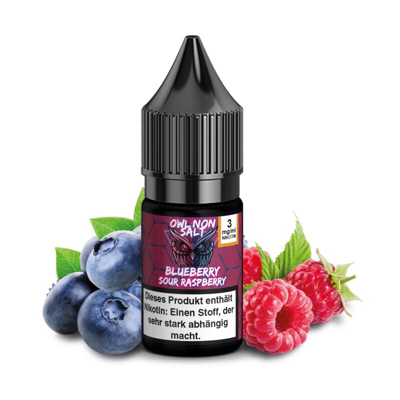 OWL Non SALT - Blueberry Sour Raspberry 10ml Liquid