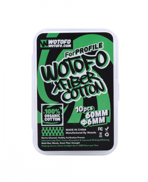 Wotofo XFiber Cotton 10Stk 60mm Ø 6mm