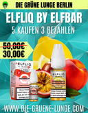 HAMMER DEAL! 3 + 2 Aktion! 3 x Elfliq Nikotinsalz-Liquid + 2 x GRATIS!