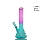 Glass Bong - Blau, Pink mit Eis