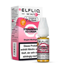 Laden Sie das Bild in den Galerie-Viewer, Elfliq - Strawberry Ice Cream Nikotinsalz-Liquid 10ml
