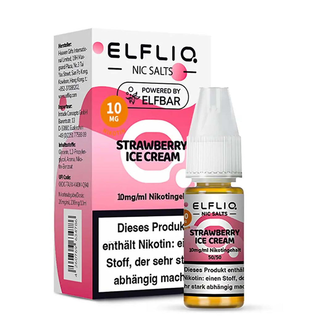 Elfliq - Strawberry Ice Cream Nikotinsalz-Liquid 10ml