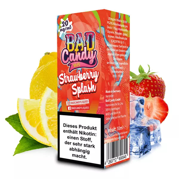 Bad Candy Nikotinsalz Liquid 10ml - Strawberry Splash