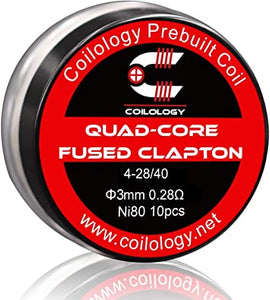 Coilology Quad Core Fused Clapton NI80 0.28 Ohm (10 stk./Packung)